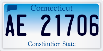 CT license plate AE21706