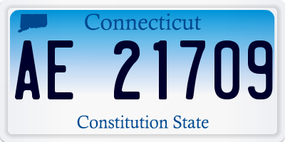 CT license plate AE21709