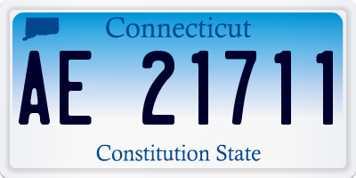 CT license plate AE21711
