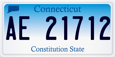 CT license plate AE21712