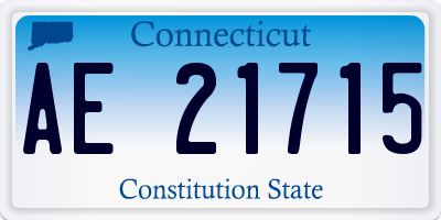 CT license plate AE21715