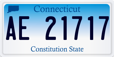 CT license plate AE21717