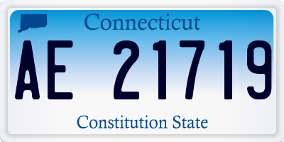 CT license plate AE21719