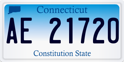 CT license plate AE21720