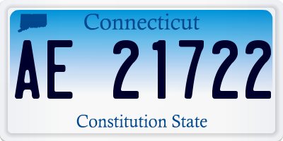 CT license plate AE21722