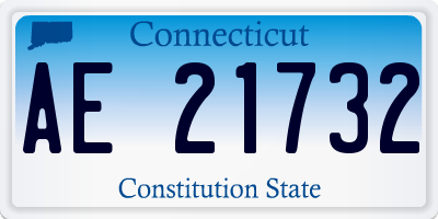 CT license plate AE21732