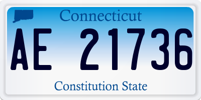 CT license plate AE21736