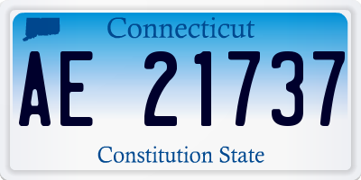 CT license plate AE21737