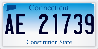 CT license plate AE21739