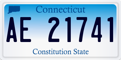 CT license plate AE21741