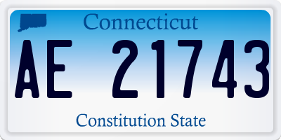 CT license plate AE21743