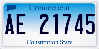 CT license plate AE21745