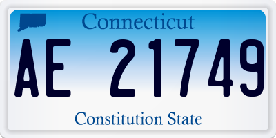 CT license plate AE21749