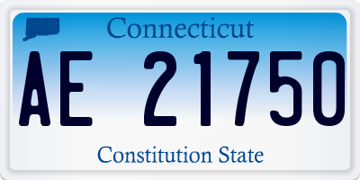 CT license plate AE21750