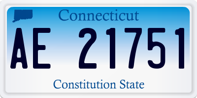 CT license plate AE21751