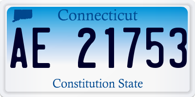 CT license plate AE21753