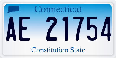 CT license plate AE21754