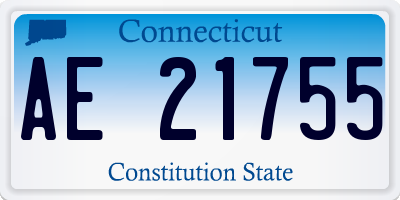 CT license plate AE21755