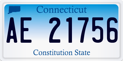 CT license plate AE21756