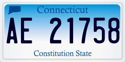 CT license plate AE21758
