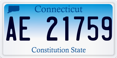 CT license plate AE21759