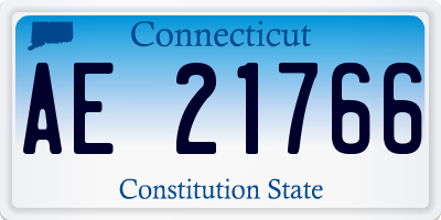 CT license plate AE21766