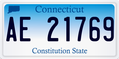 CT license plate AE21769