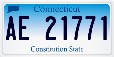 CT license plate AE21771