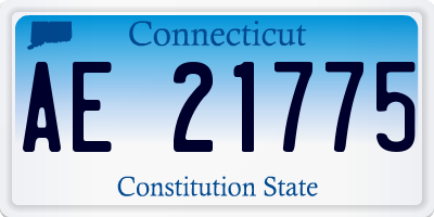 CT license plate AE21775