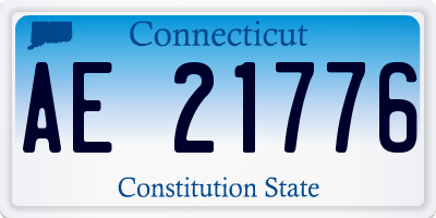 CT license plate AE21776