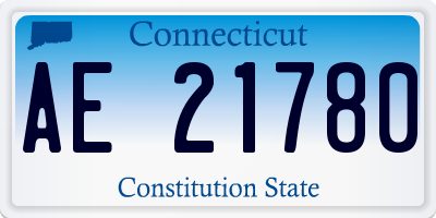 CT license plate AE21780