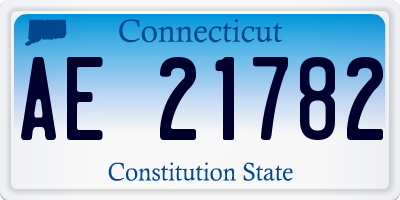 CT license plate AE21782