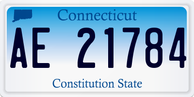 CT license plate AE21784