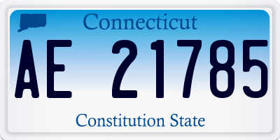CT license plate AE21785