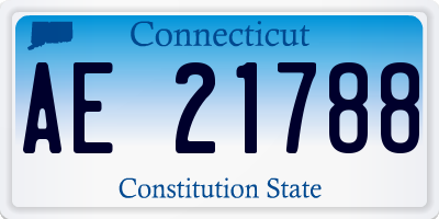 CT license plate AE21788