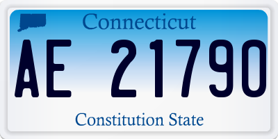 CT license plate AE21790