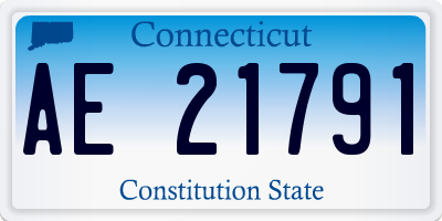CT license plate AE21791