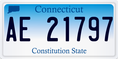 CT license plate AE21797