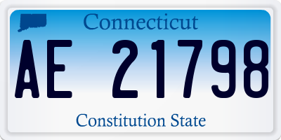 CT license plate AE21798