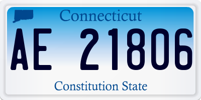 CT license plate AE21806