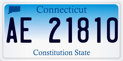 CT license plate AE21810
