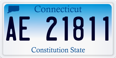 CT license plate AE21811
