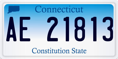 CT license plate AE21813