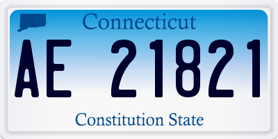 CT license plate AE21821