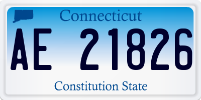 CT license plate AE21826