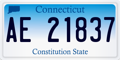 CT license plate AE21837