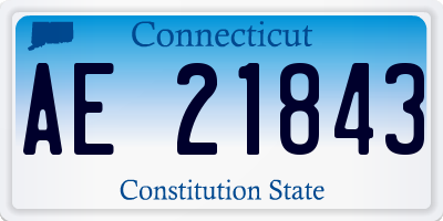 CT license plate AE21843