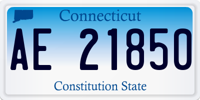 CT license plate AE21850