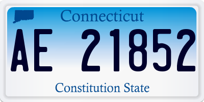 CT license plate AE21852