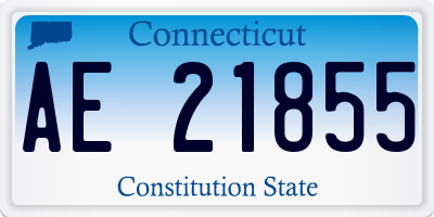 CT license plate AE21855